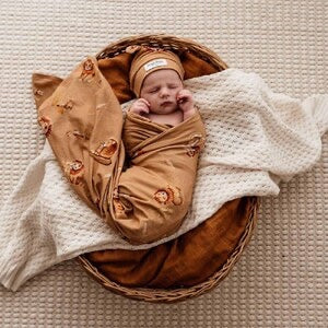 Snuggle Hunny Organic Jersey Wrap & Beanie or Bow Set - Certified Organic Cotton