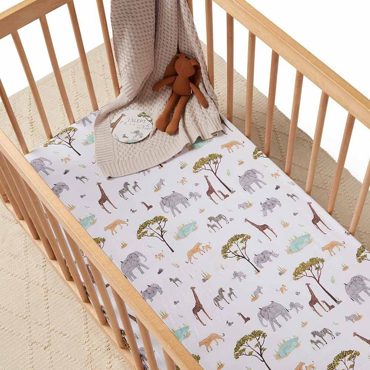 Safari Fitted Cot Sheet