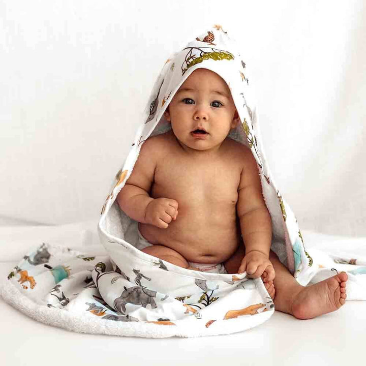 Safari Organic Hooded Baby Towel