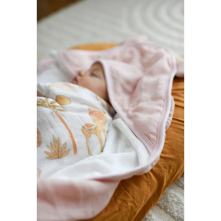 Luna's Treaures' Baby Hooded Bamboo Bath Towel & Washer