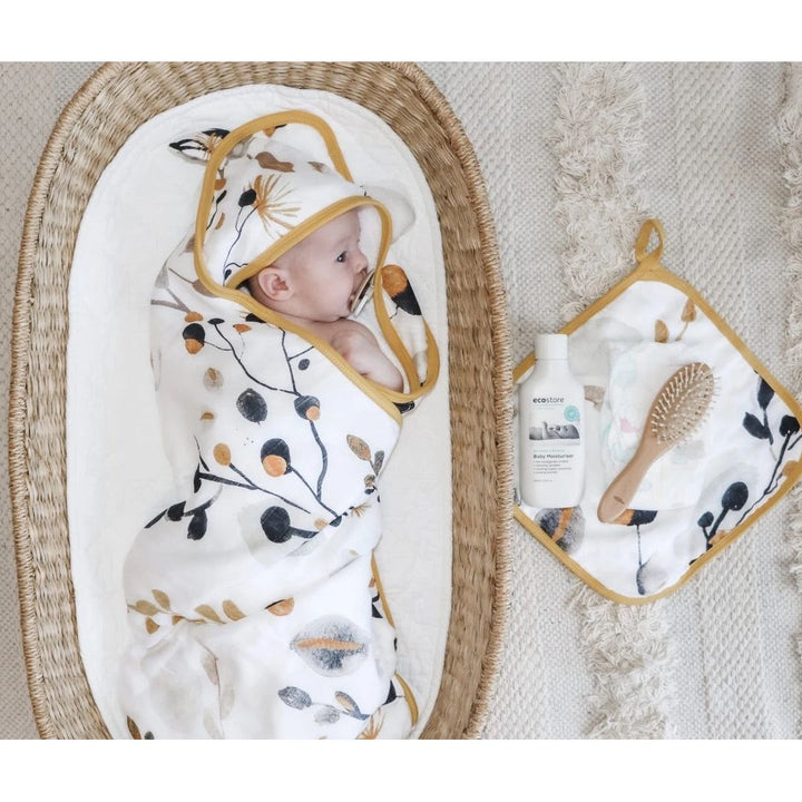 Luna's Treaures' Baby Hooded Bamboo Bath Towel & Washer