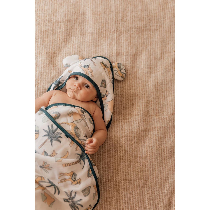 Luna's Treaures' Baby Hooded Bamboo Bath Towel & Washer